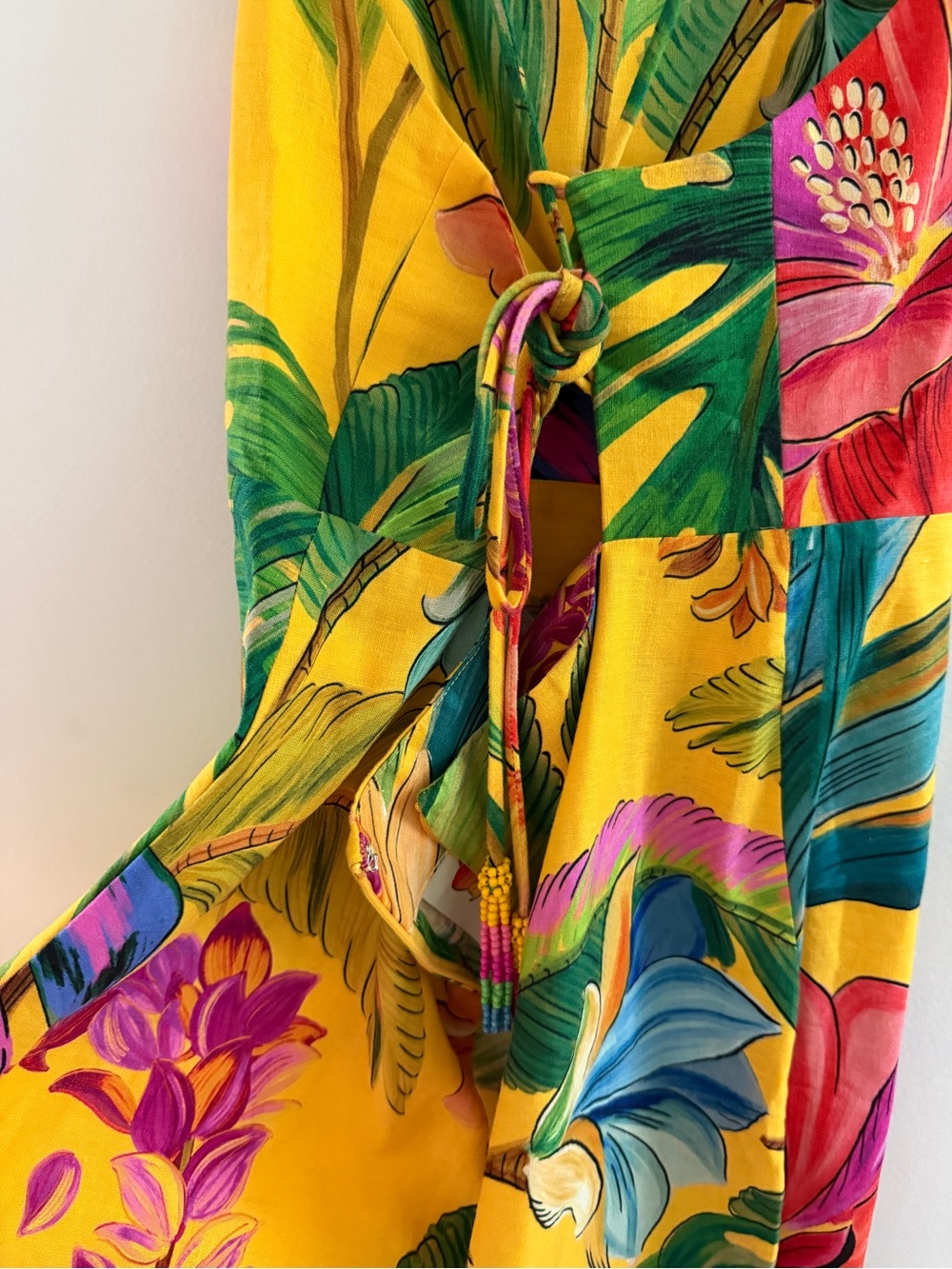 Farm Rio Birds Singing Yellow Mini Dress - Picture 5 of 5